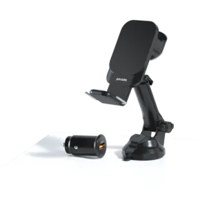 Porodo 3 in 1 Magsafe Car Mount with QC3.0 Car Charger - Black