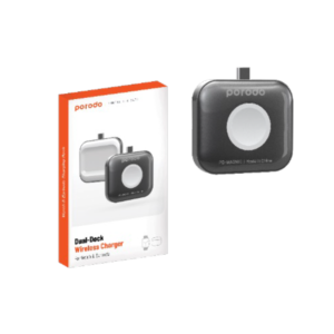 Porodo 2in1 Apple Watch and Airpod Charger with Type-C Connector - Grey