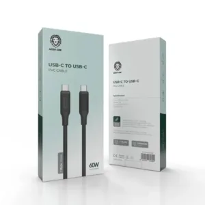 Green Lion USB-C to USB-C PVC Cable 1M 60W  - Black