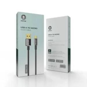 Green Lion USB-A to Micro USB Touch Cable 1M 3A - Black