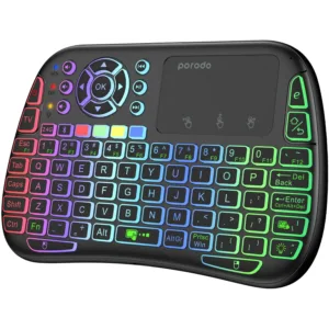 Porodo Mini Wireless Keyboard Touch Combo - Black