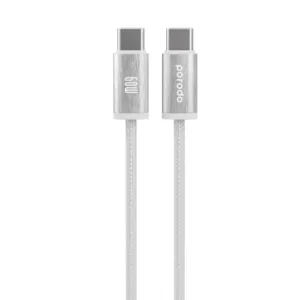 Porodo Woven 60W Type-C to Type-C Cable 1.2M - White
