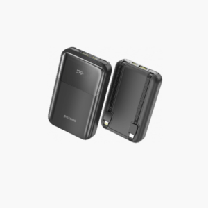 Porodo 10000 mAh 18W Powerbank with Type C and Lightning Cable - Black
