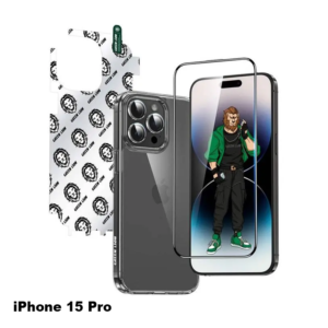 Green Lion 4 in 1 Defender Pack for iPhone 15 Pro - Transparent