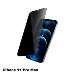 Green 9H Steve Privacy Full Glass Screen Protector for iPhone 11 Pro Max - Black