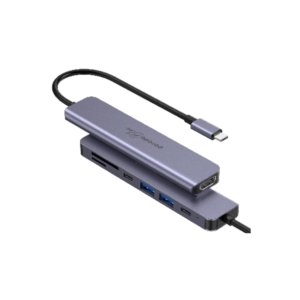 Porodo Blue 7in1 Hub HDMI 2XUSB-A 2XUSB-C SD MicroSD