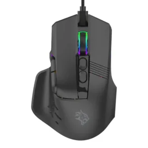 Porodo Gaming 9D Wired Mouse DPI 12800 with 13 Modes RGB Light  - Black