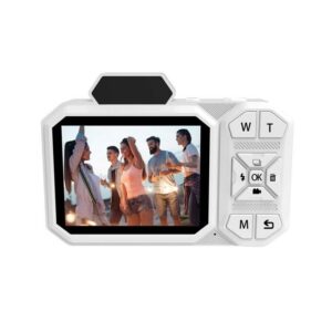 Porodo 48MP Full HD 1080 Digital Camera 18X digital Zoom - White