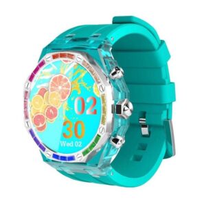 Porodo CristalloAP Smart Watch Transparent dial w/ Extra Blue Silicone Band-Blue