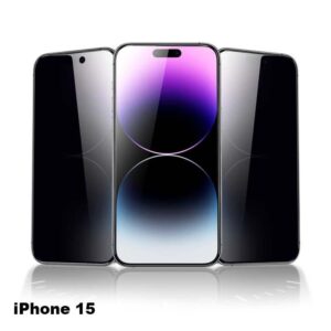 Green Lion 9H Steve Privacy Screen Protector for iPhone 15 - Black