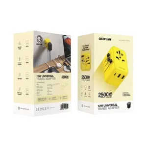 Green Lion 12W Universal Travel Adapter - Yellow