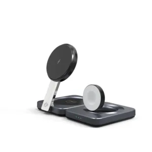 Powerology 3-in-1 Foldable Magnetic Wireless  Charger - Black