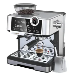 LePresso Coffee Machine with Coffee Grinder 19 bar ULKA pumb 2.5L - Silver