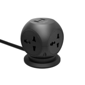 Green Lion MultiPort Desk Universal Socket - Black