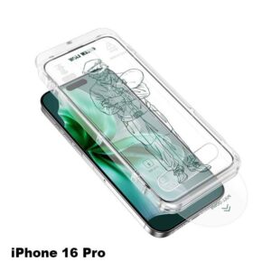 Green Lion Picasso 3D Glass With Alignment Tray  iPhone 16Pro - Clear