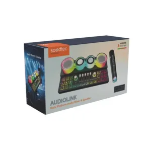 Porodo Soundtec C21 Audio Mixer with Wireless Microphone - Black