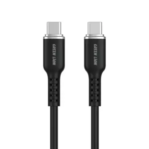 Green Lion USB-C TO USB-C Silicone Cable  - Black