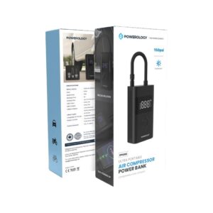 Powerology 4000mAh 3C Mini Air Pump - Black