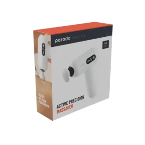 Porodo Lifestyle Mini Massage Gun with 4 Head  - White