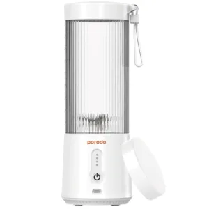Porodo Lifestyle Portable Blender with Extra Bottom Lid 450ml - White