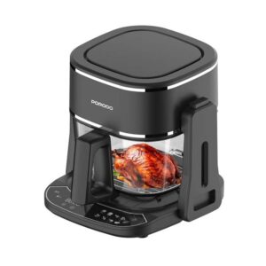 Porodo Lifestyle 2in1 Glass Air Fryer - Black