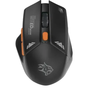 Porodo Gaming 2in1 2.4G Wireless Mouse DPI 1600 - Black