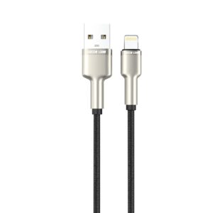 Green Lion USB-A to Lightning Braided Zinc Alloy Cable 10W 1M - Black