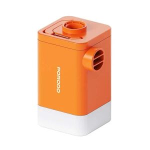 Porodo Lifestyle Camping Inflate and Deflate Air Pump with Light  - Orange