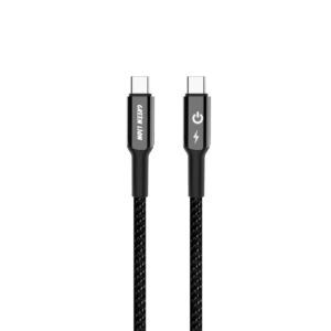 Green Lion USB-C to USB-C Braided Cable 60W 1M - Black