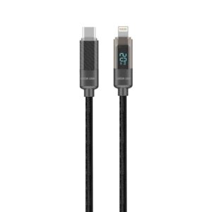 Green Lion Digital Display Cable USB-C to Lightning 18W 1M - Black