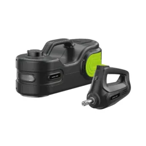 Green Lion Electic Car Jack Kit Built-In LED Light - Black