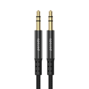 Porodo Metal Braided AUX Cable - Black