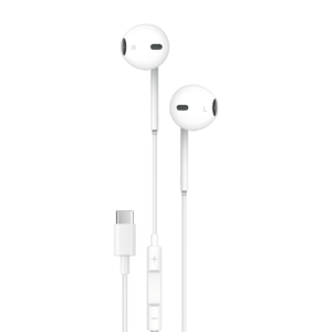 Porodo Soundtec Stereo Earphones Type-C with High-Clarify Mic - White