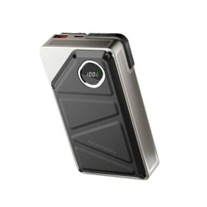 Porodo 20000mAh  Powerbank 2xType-C, USB A and Type C and Digital Display BLACK