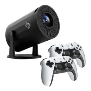 Porodo Gaming 4K Projector Android 11 with Auto Keystone and Gamepad Controller - Black