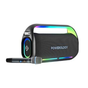 Powerology TWS Karaoke Speaker 150W with Mic and Remote - Silver