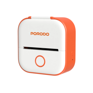 Porodo Lifestyle Mini Label Printer - White/Orange
