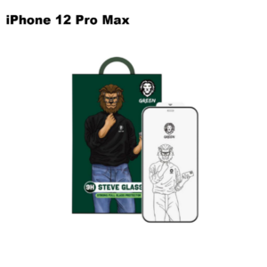 Green 9H Steve Glass Strong Full Screen Protector for iPhone 12 Pro Max ( 6.7" ) - Clear