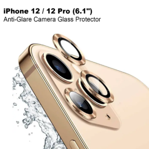 Green Anti-Glare Camera Glass Protector for iPhone 12 / 12 Pro ( 6.1" ) - Gold