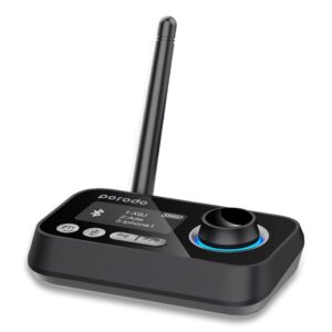 Porodo 3 in 1 Bluetooth Transmitter Receiver and Wireless Audio Adaptor - Black