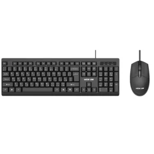 Green Lion GKM-100 Wired Keyboard and mouse  - Black