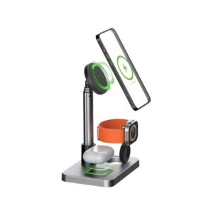 Green Lion 3 in 1 Telescopic Wireless Charger - Silver