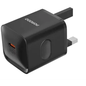 Porodo PD20W UK Charger with Type-C to Lightning Cable - Black