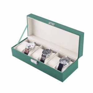 Green Lion Elegant Watch Box 6 slots - Green