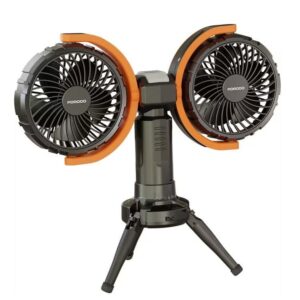 Porodo Lifestyle 18W 360° Multifunctional Adjustable Fan with Lights and Tripod - Bl