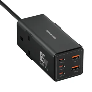 Green Lion 7 In 1 GaN 65W Power Strip - Black