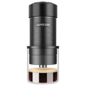 Lepresso 9-Bar Hand Press Coffee Maker with Aluminium Alloy+304 Stainless Steel - Black