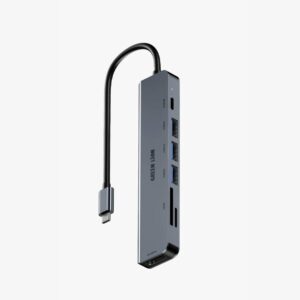 Green Lion 7 in 1 USB-C HUB - Gray