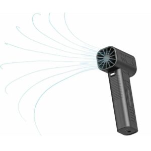 Powerology 24000mAh Turbo Blower Fan with LED Light - Black