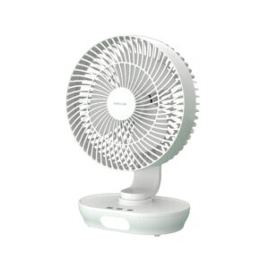 Green Lion 8" Desk Top Fan Rechargeable - White